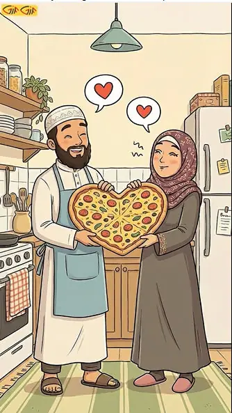 گیف عاشقانه دونفره اسلامی