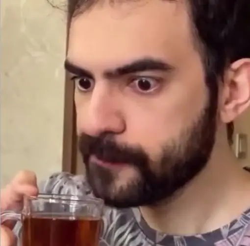 چای خوردن خنده دار